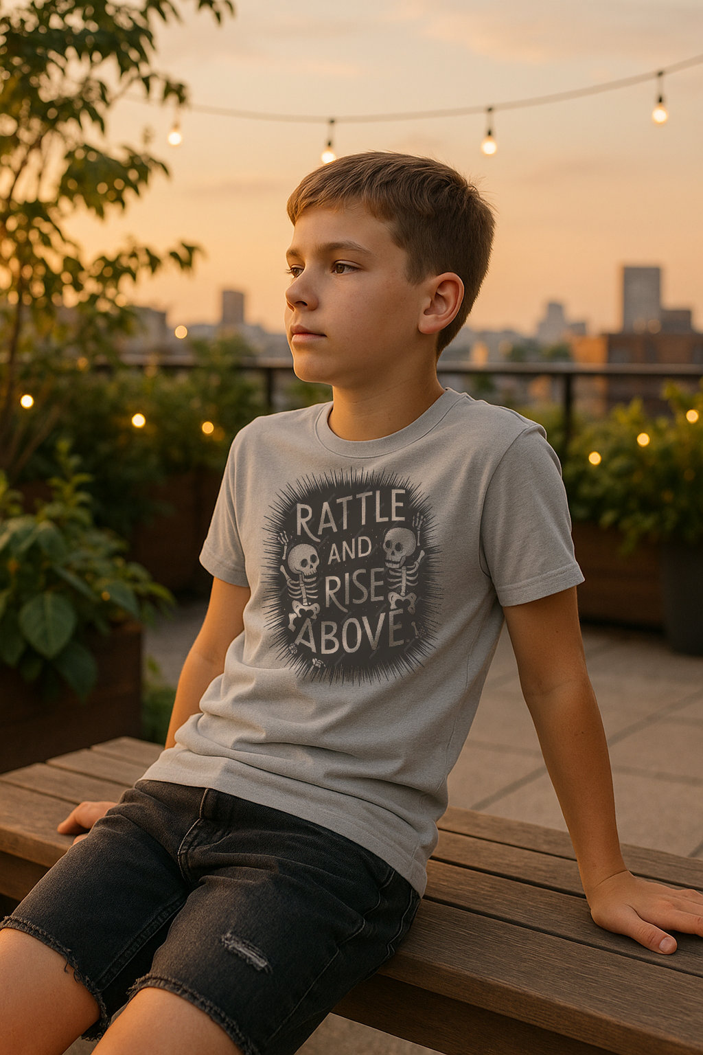 Rattle and Rise Above – Bold Attitude Tee