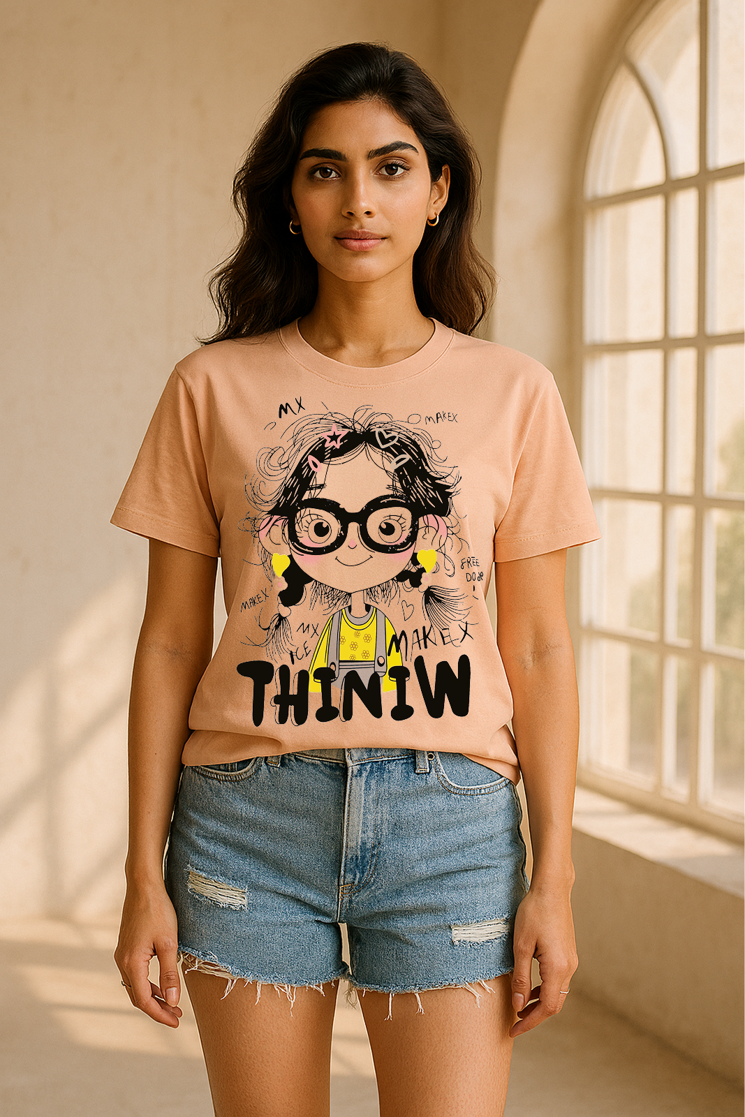 ✨ Storm Brn “Thiniw” Cutie Vibes Tee 👧💫 | Regular Fit (See the size chart before choosing the size)