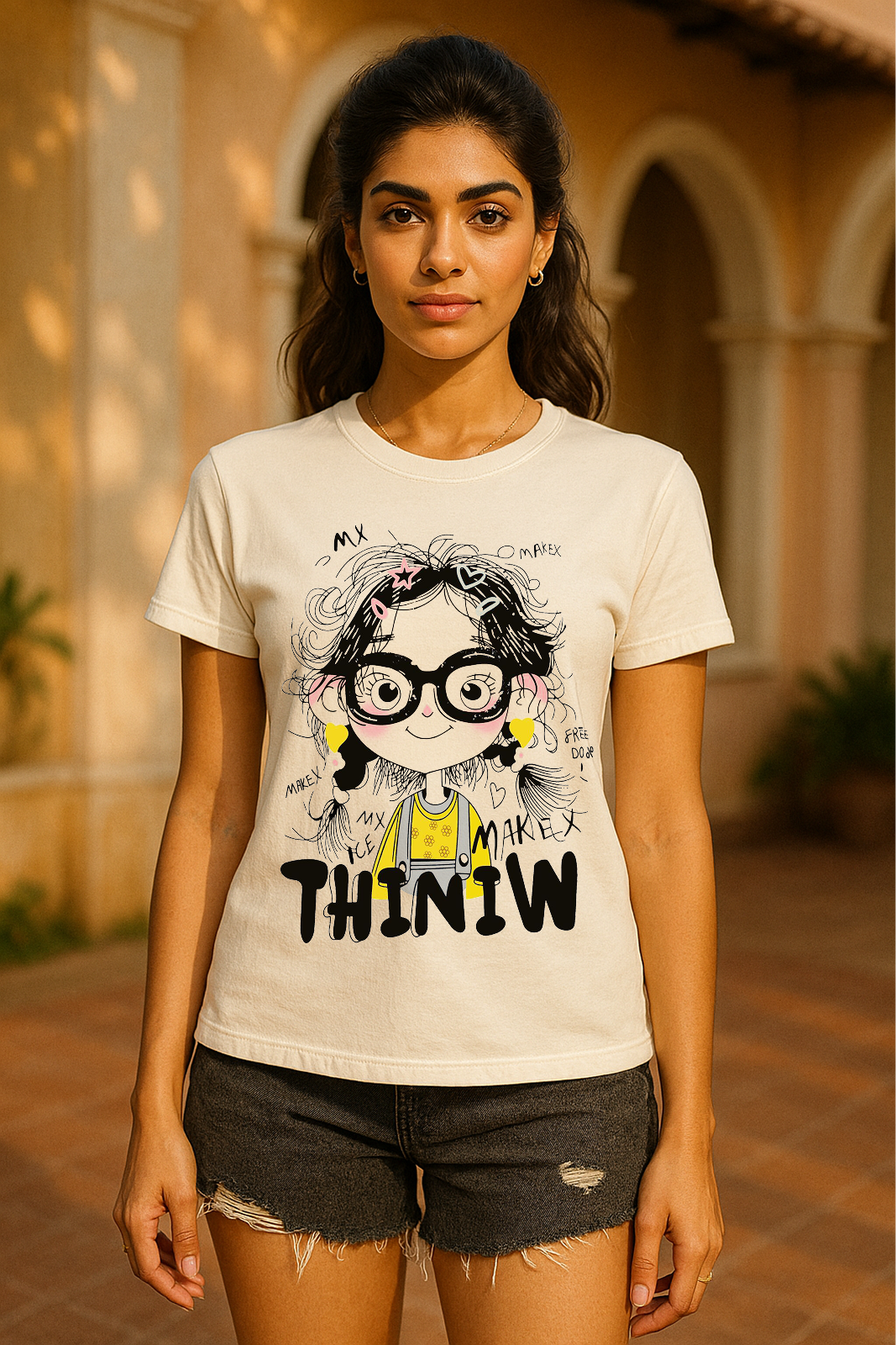 ✨ Storm Brn “Thiniw” Cutie Vibes Tee 👧💫 | Regular Fit (See the size chart before choosing the size)