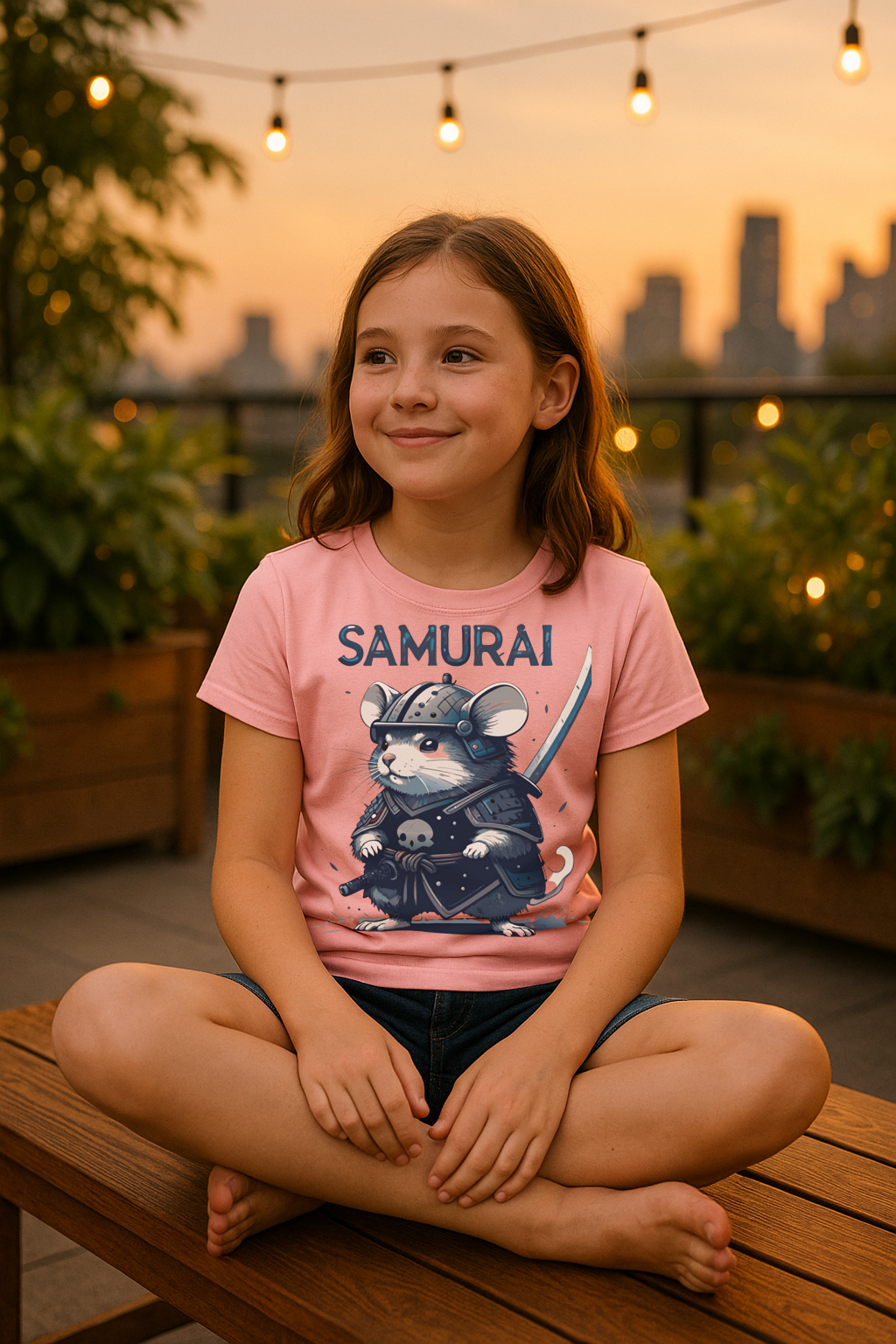 Samurai Mouse Kids T-Shirt – Brave Little Warrior Tee