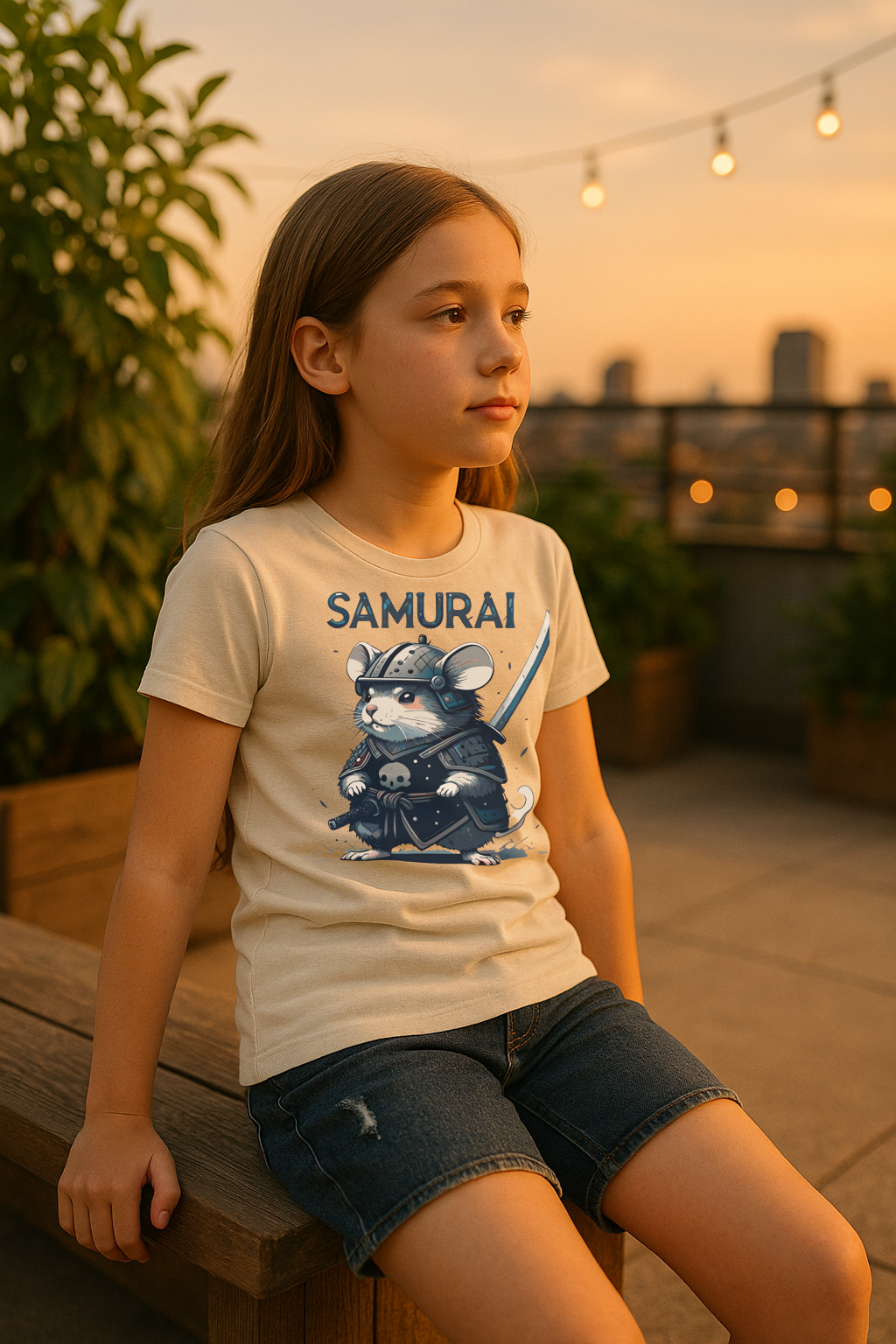 Samurai Mouse Kids T-Shirt – Brave Little Warrior Tee