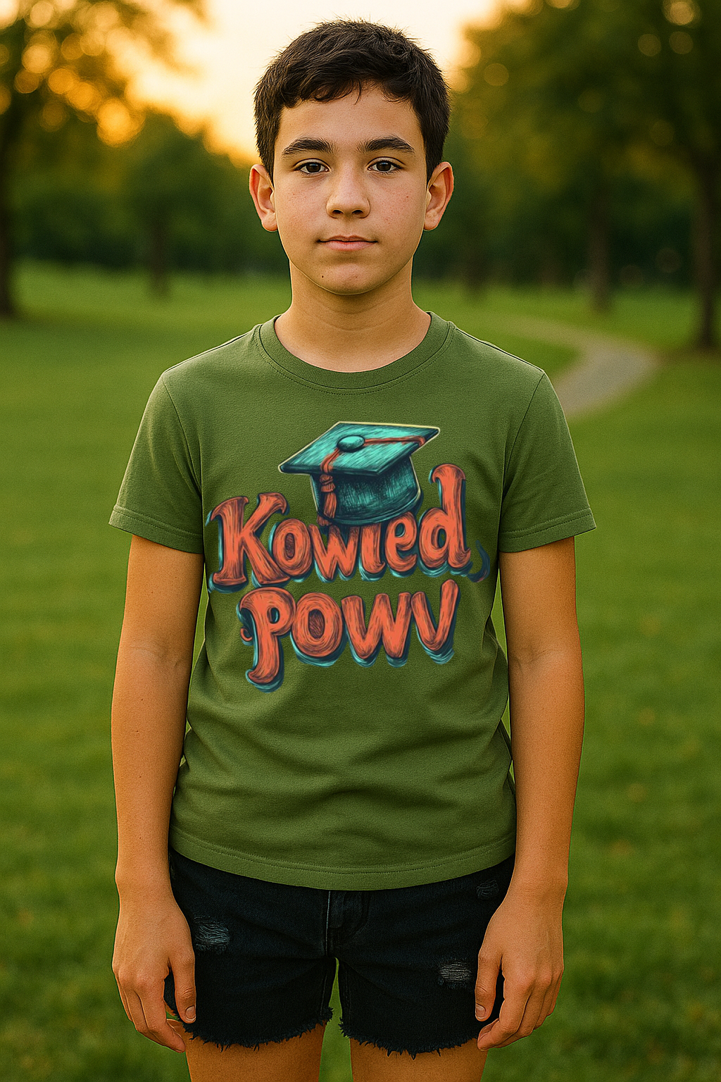 “Knowledge Power” Premium Kids Tee – Smart, Bold & Ready to Shine