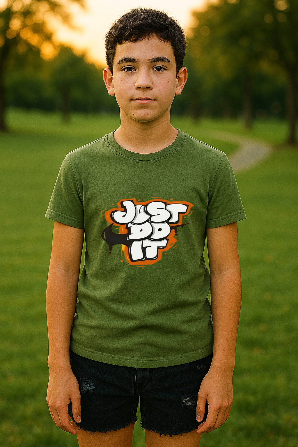 Just Do It Graffiti Tee – Fearless Style for Fearless Kids