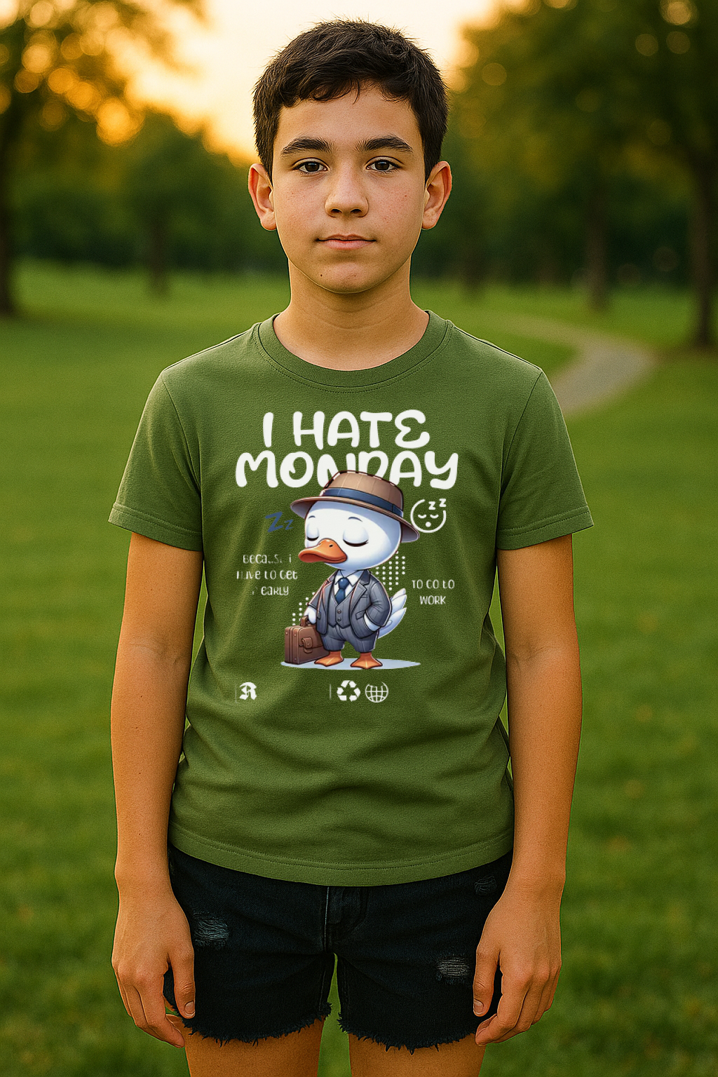 "I Hate Monday" Kids Tee – Bold, Fun & Comfy!