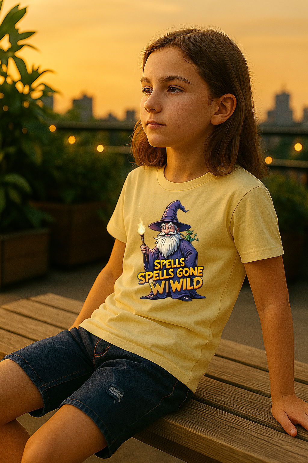 “Spells Gone Wild” Kids’ T-Shirt – Wizard Mischief Edition 🧙♂️🔥