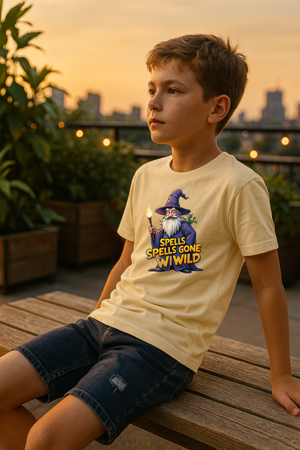 “Spells Gone Wild” Kids’ T-Shirt – Wizard Mischief Edition 🧙♂️🔥