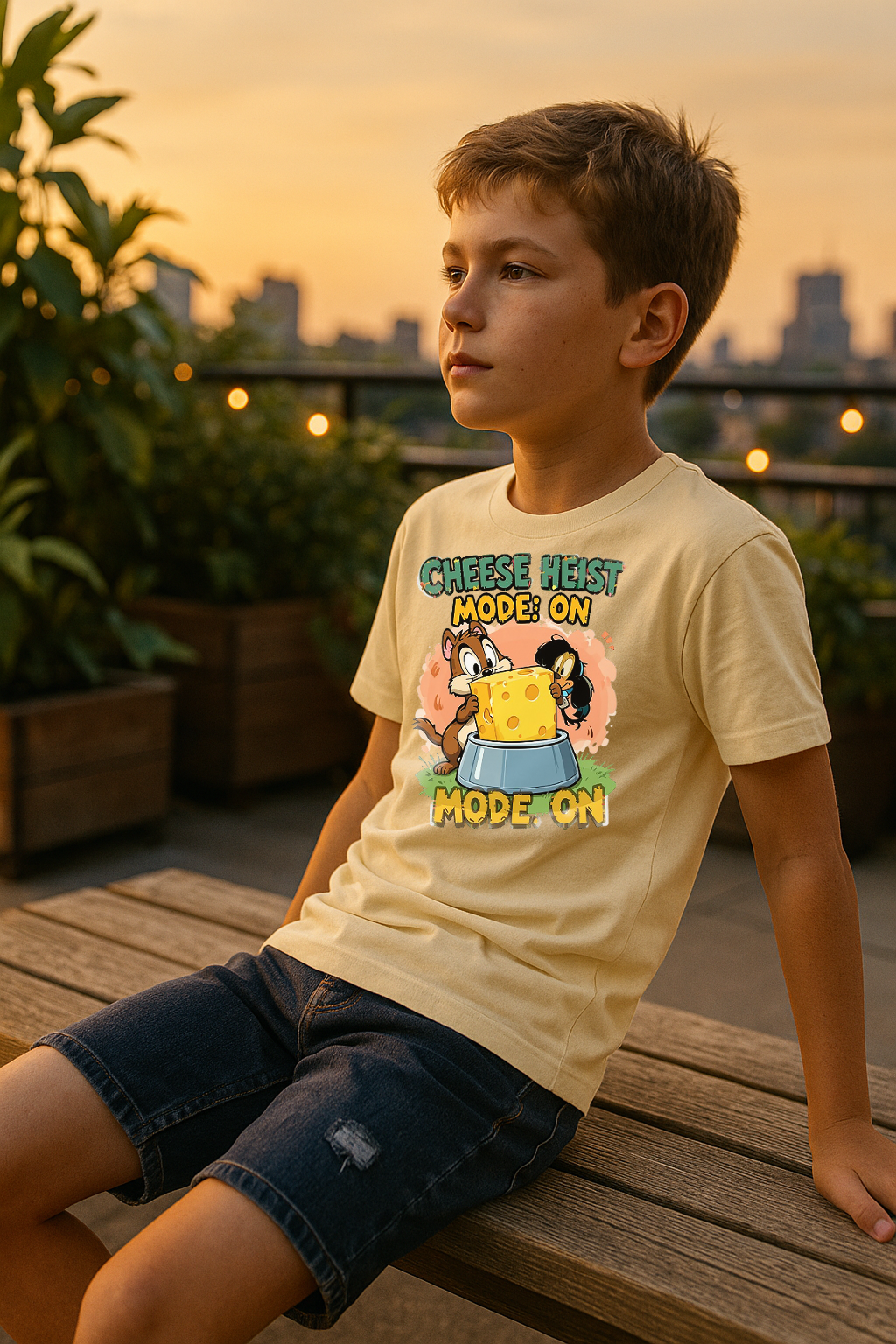 “Cheese Heist Mode: ON” – Ultimate Mischief Tee