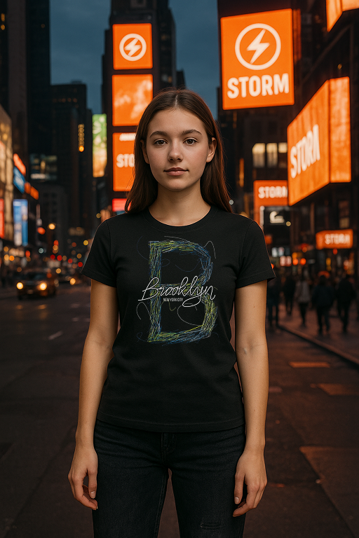 Brooklyn Scribble B – Urban Street Art Tee