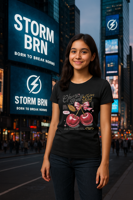 “Pop Heart – The Retro Cherry Spell Tee”