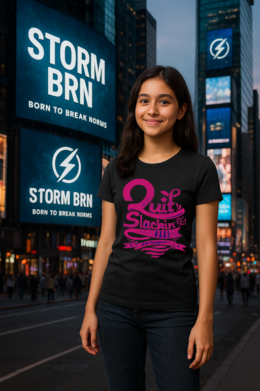 "Quit Slackin’ Tee – Hustle Mode Only"
