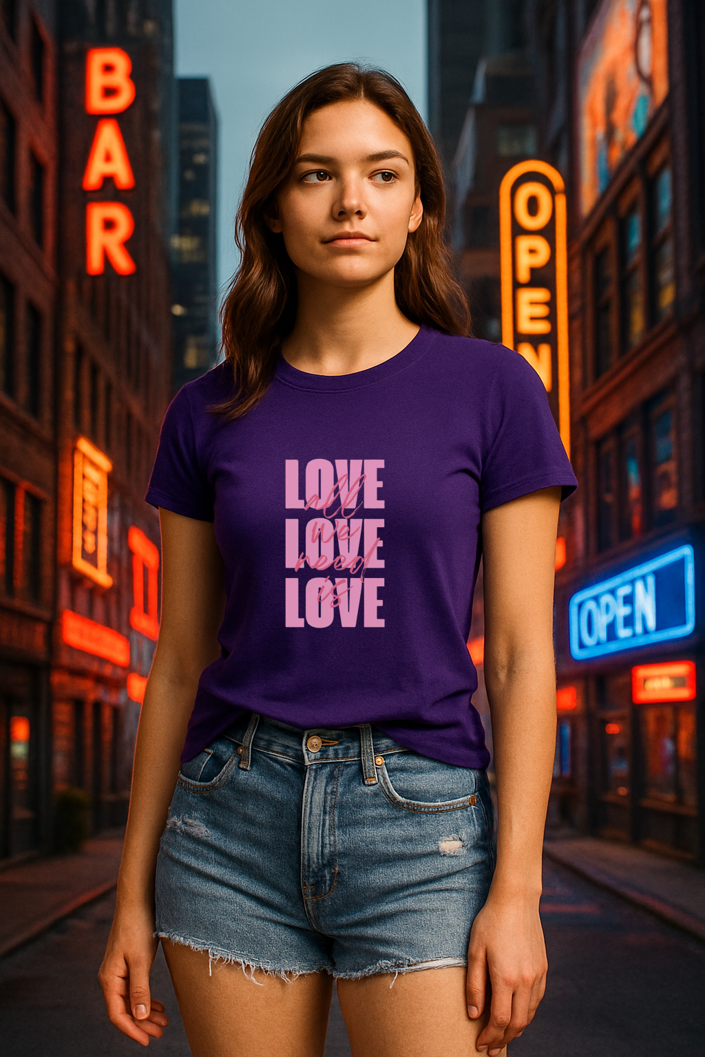 “All We Need Is Love” Statement Tee – A Bold Manifesto of the Heart