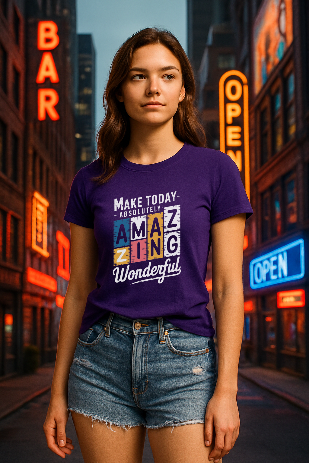 "Absolutely Amazing Tee – Color Your Day with Positivity"