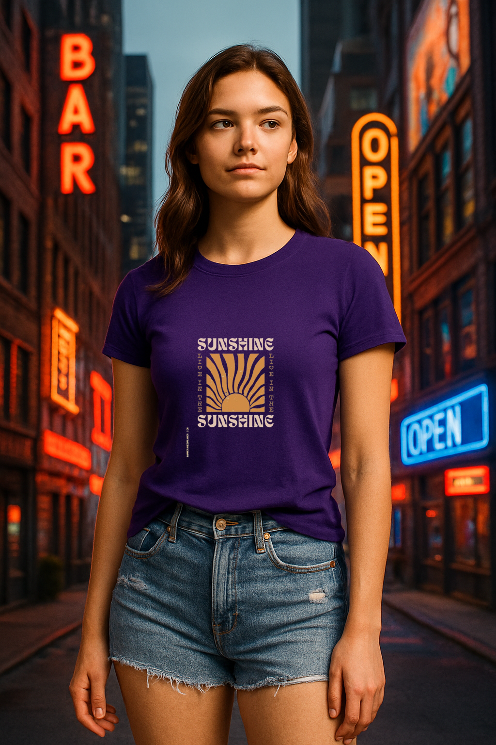 "Rise in the Sunshine" Tee – Retro Sunrise Energy