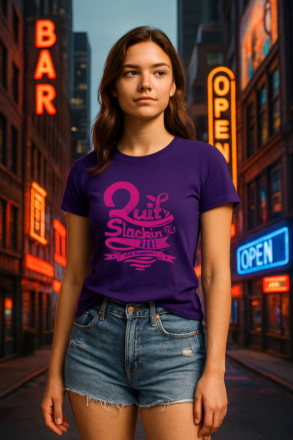 "Quit Slackin’ Tee – Hustle Mode Only"