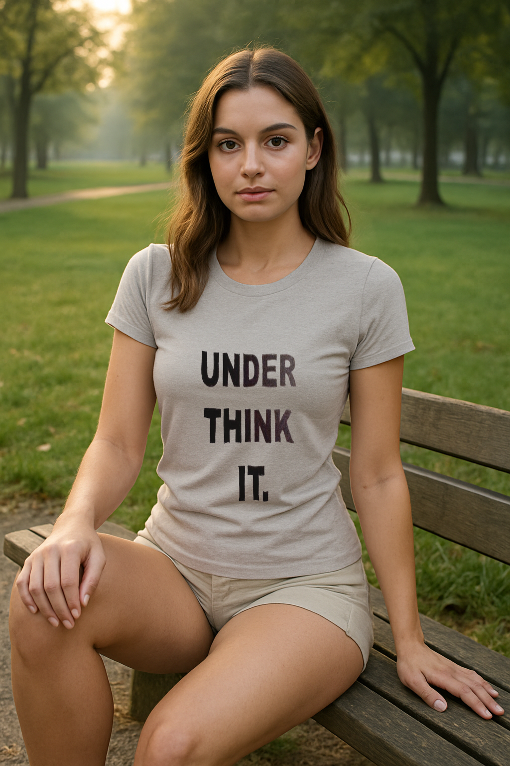 "Underthink It." Statement Tee – Boldly Minimal for Women Who Know