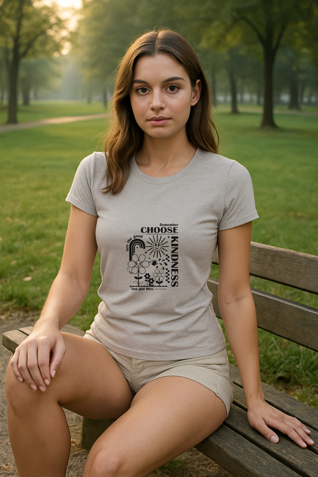 “Choose Kindness” Uplift Tee – A Garden of Good Vibes