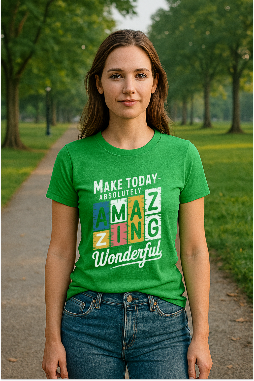 "Absolutely Amazing Tee – Color Your Day with Positivity"