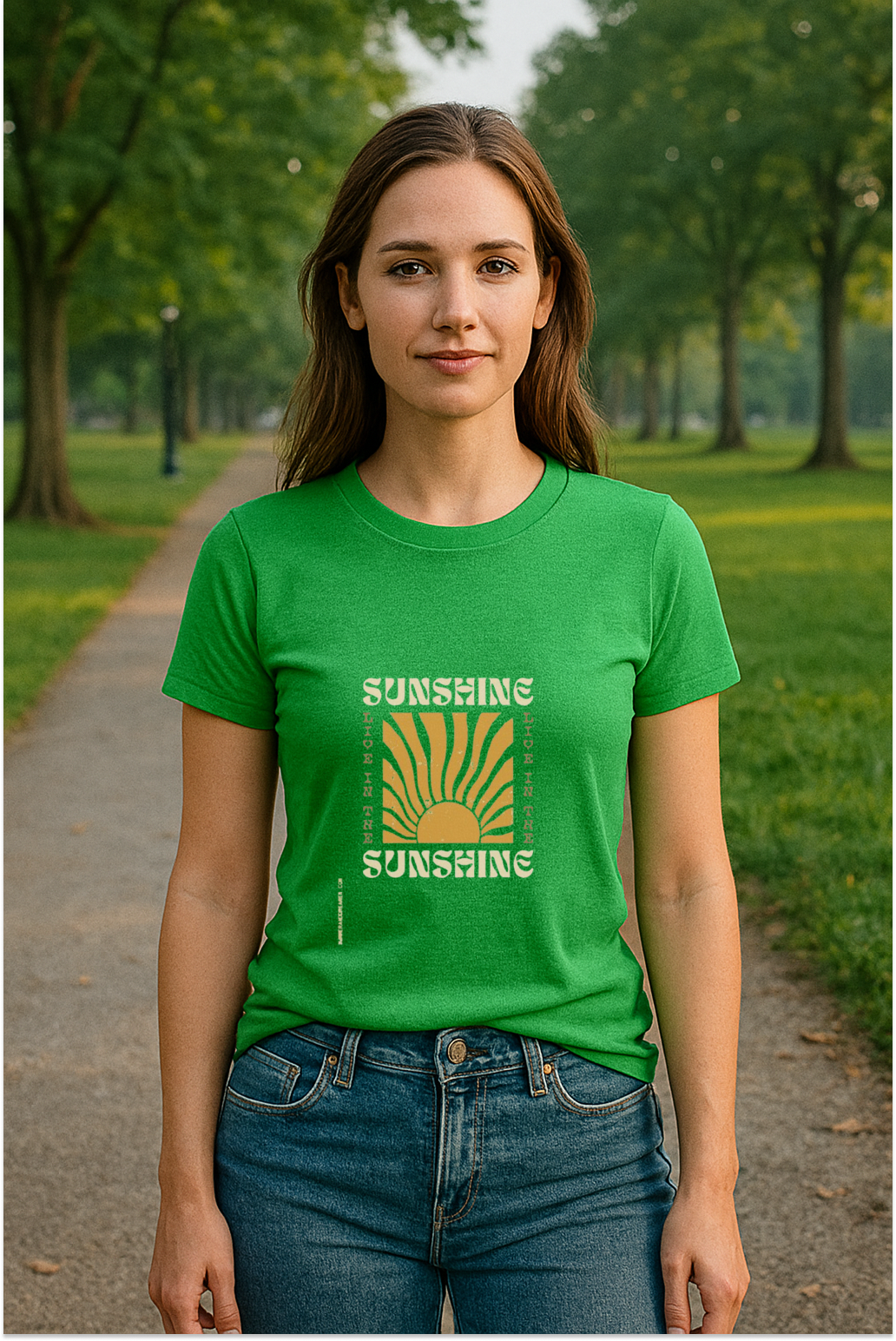 "Rise in the Sunshine" Tee – Retro Sunrise Energy