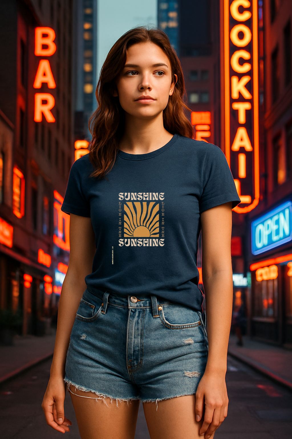 "Rise in the Sunshine" Tee – Retro Sunrise Energy