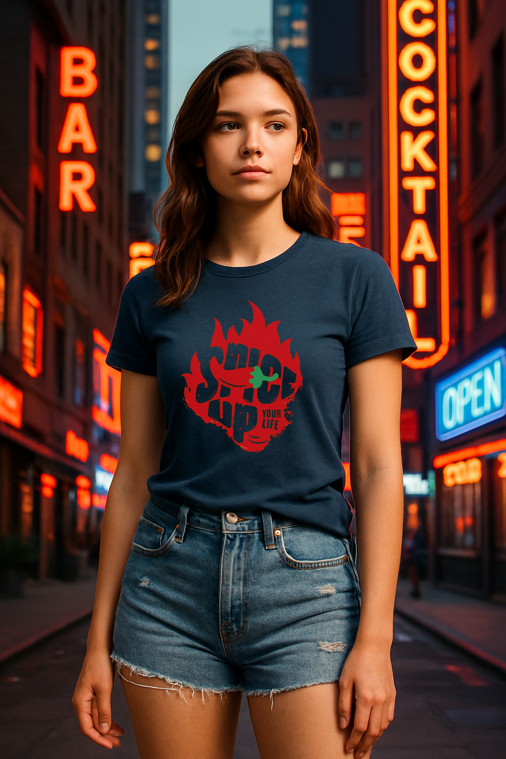 Spice Up Your Life – Fiery Statement Graphic Tee