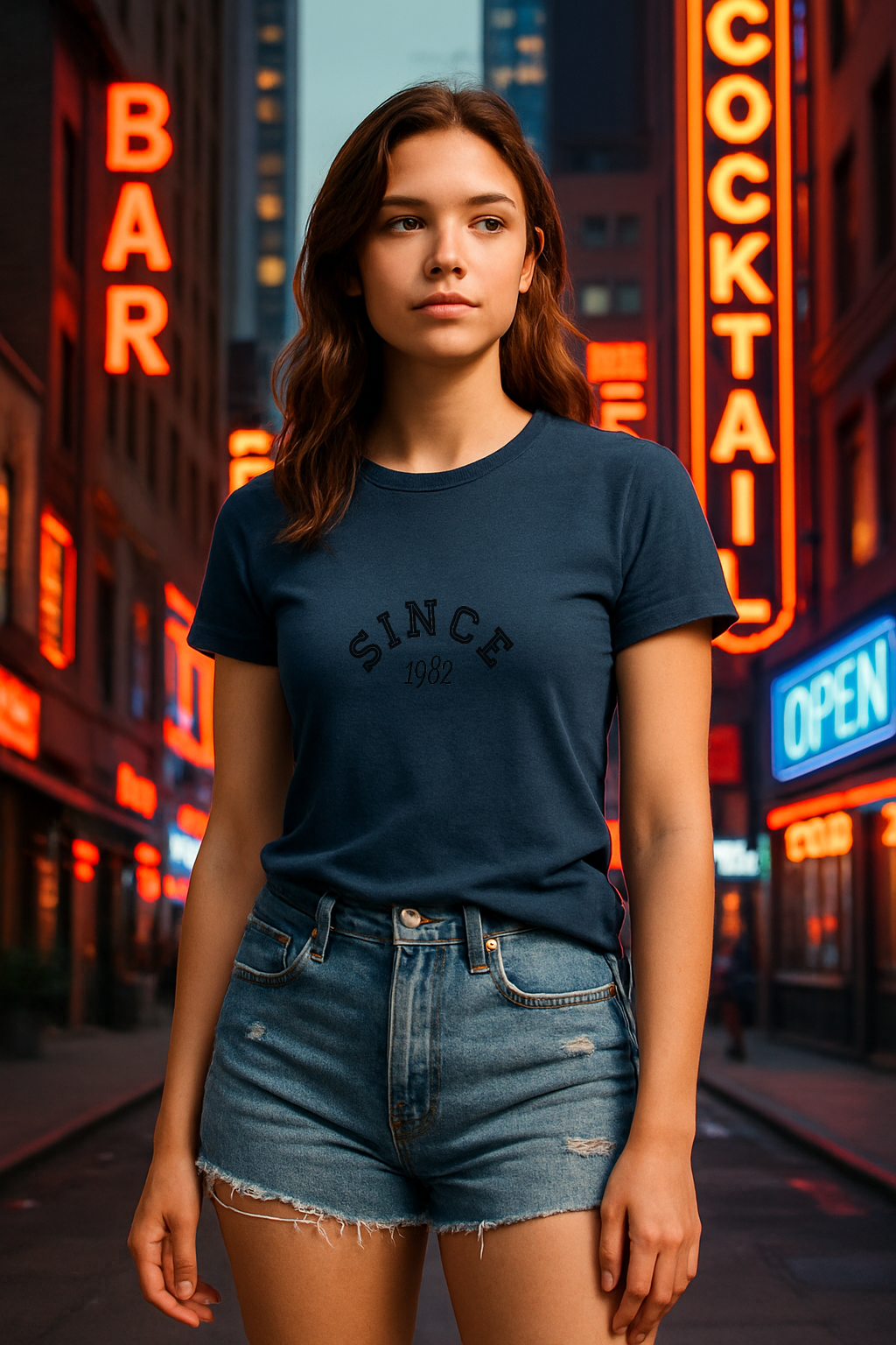 "Heritage Tee – Timeless Since 1982"