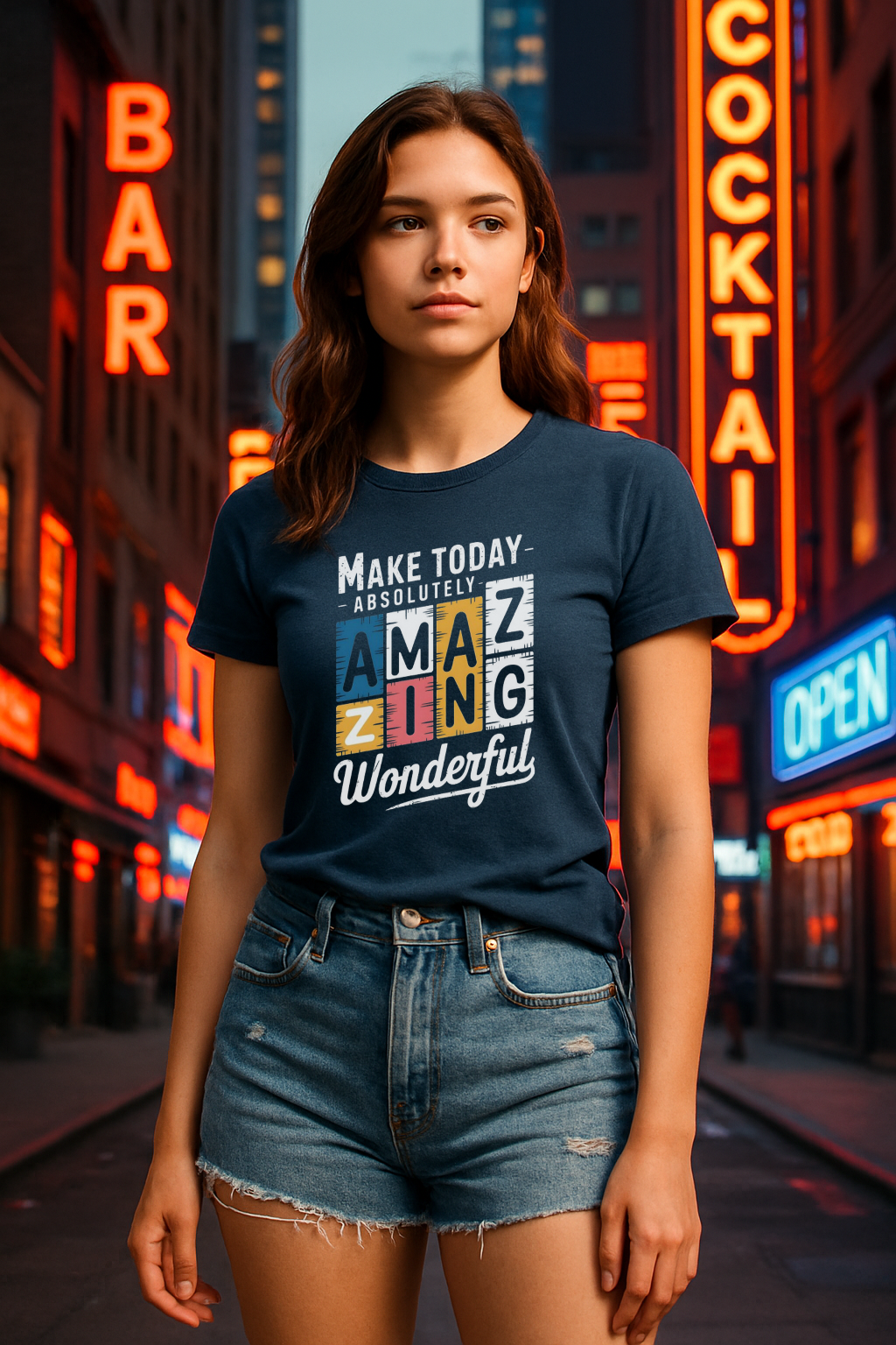 "Absolutely Amazing Tee – Color Your Day with Positivity"