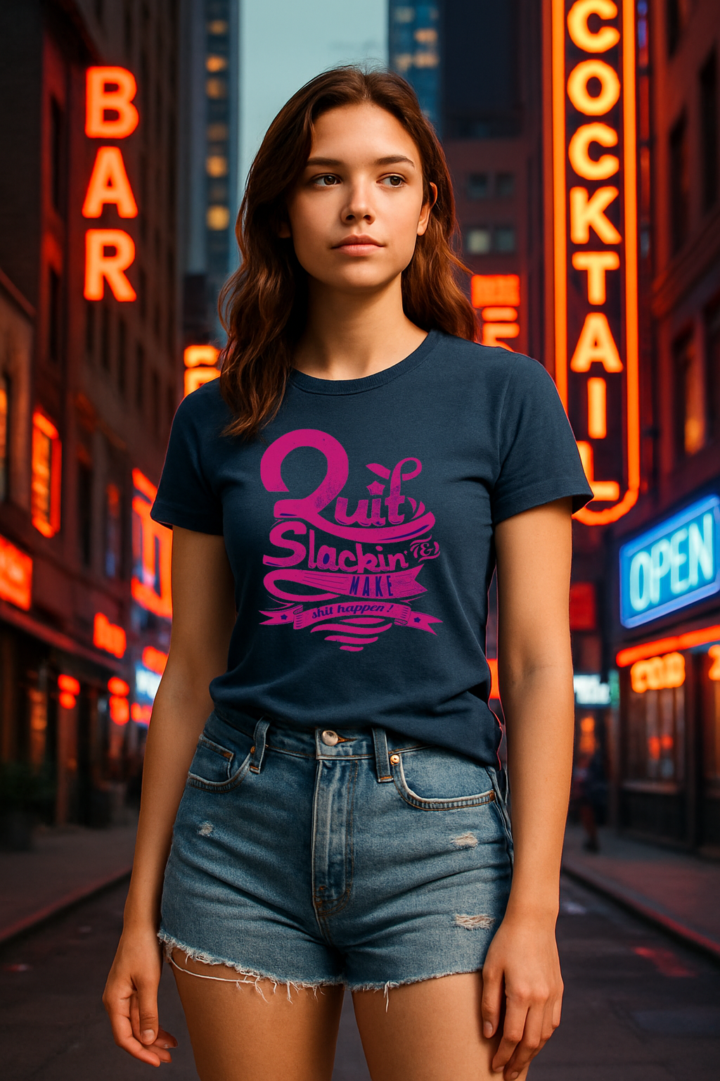 "Quit Slackin’ Tee – Hustle Mode Only"