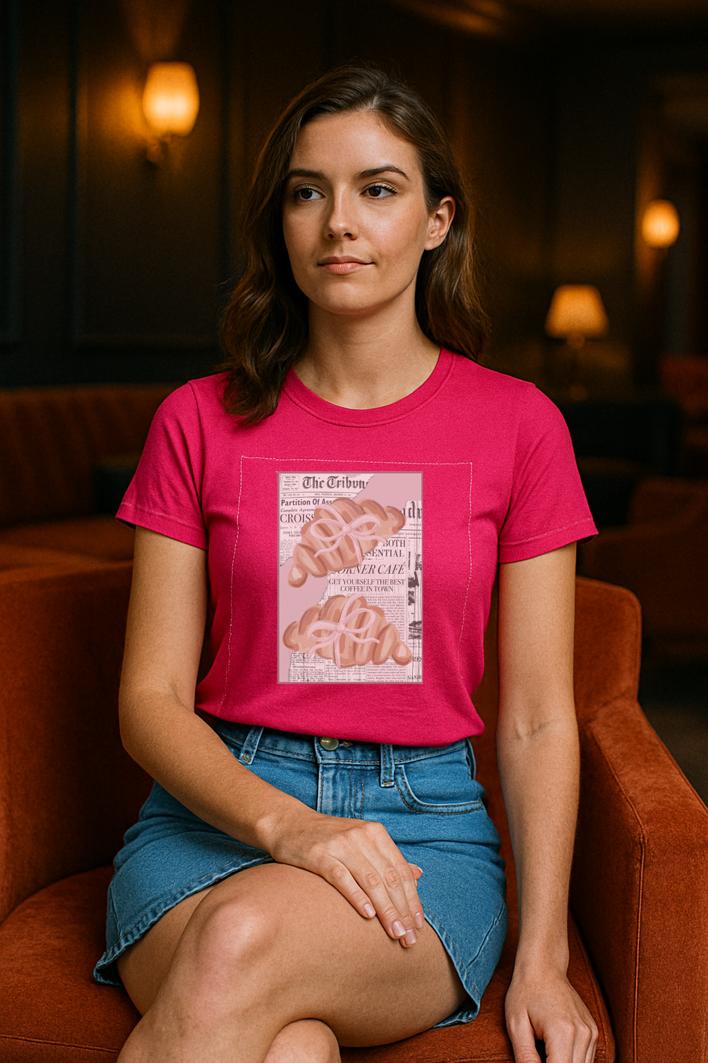Paris Morning Muse – Croissant Dream Tee