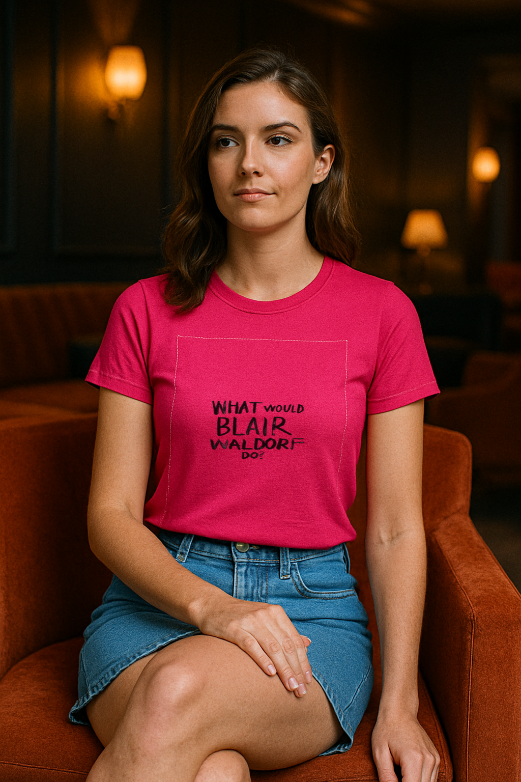 "What Would Blair Waldorf Do?" Tee – Effortless Glam with a Hint of Sass