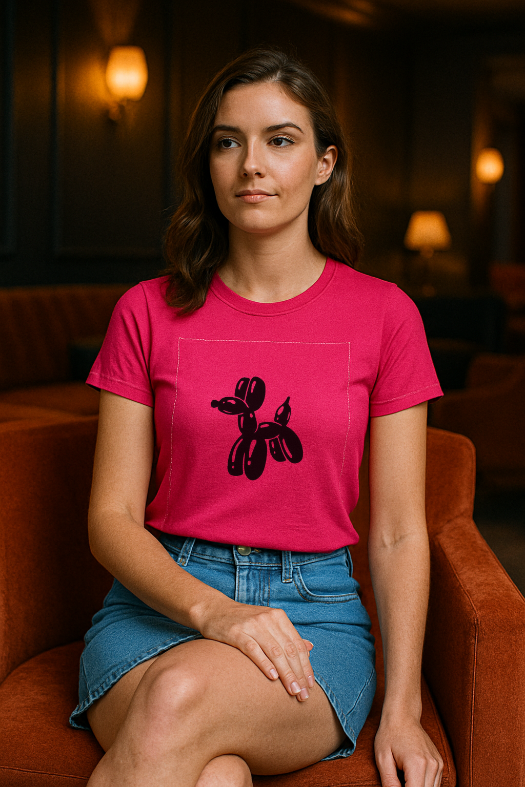 Minimal Balloon Dog Tee – Playful Pop Meets Clean Design
