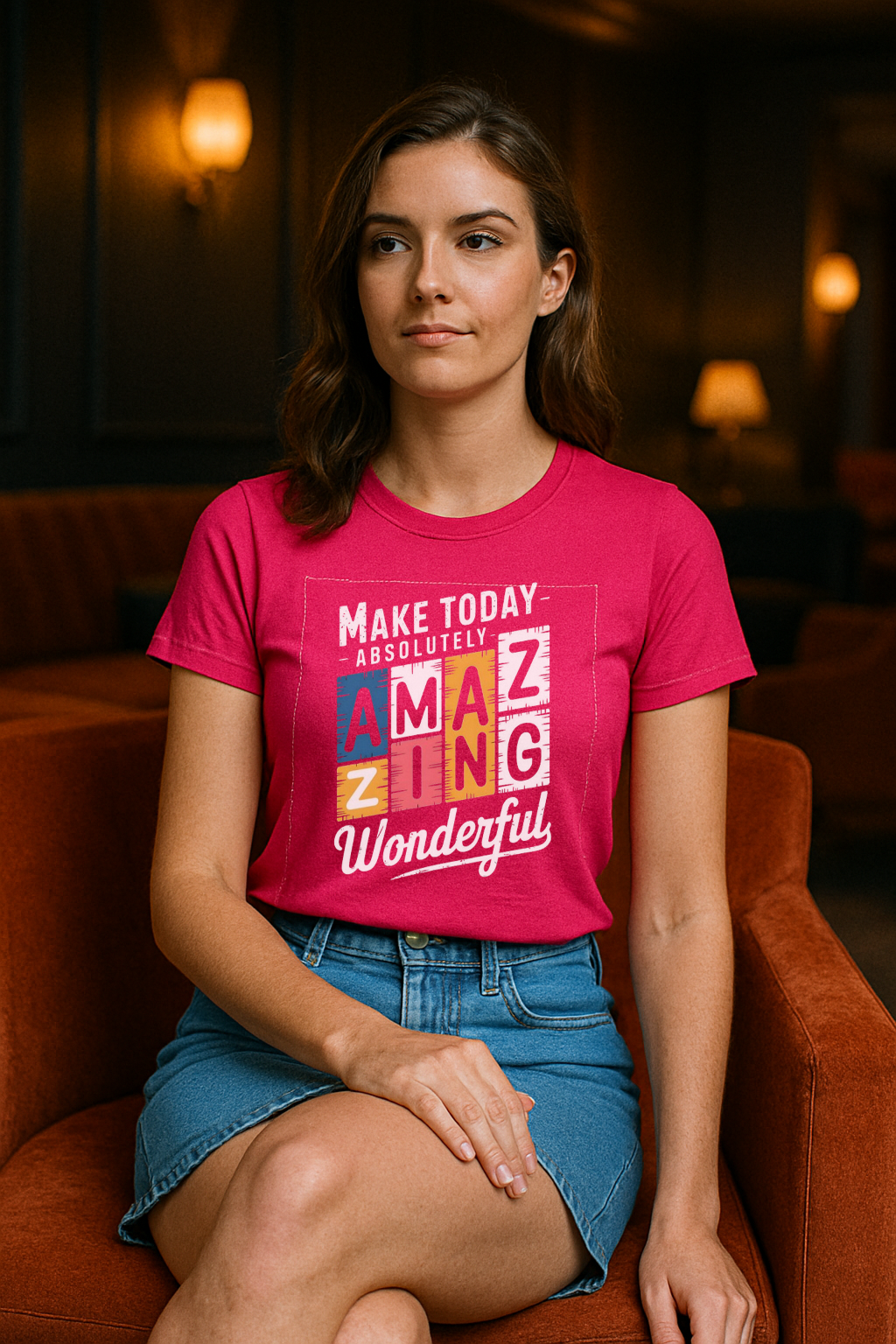 "Absolutely Amazing Tee – Color Your Day with Positivity"