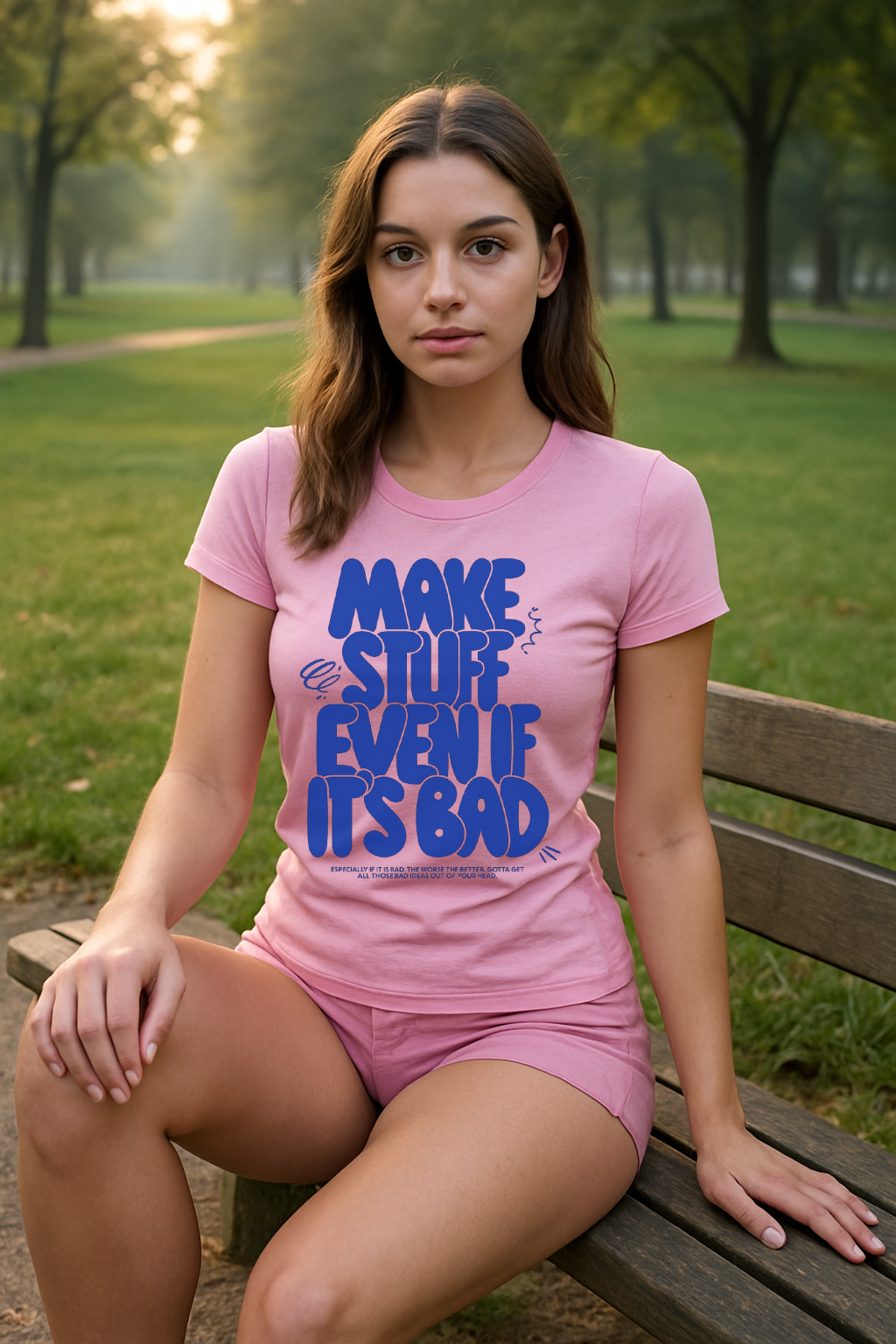 “Make Stuff Even If It’s Bad” Creative Spirit Tee – Bold Words for Brave Souls