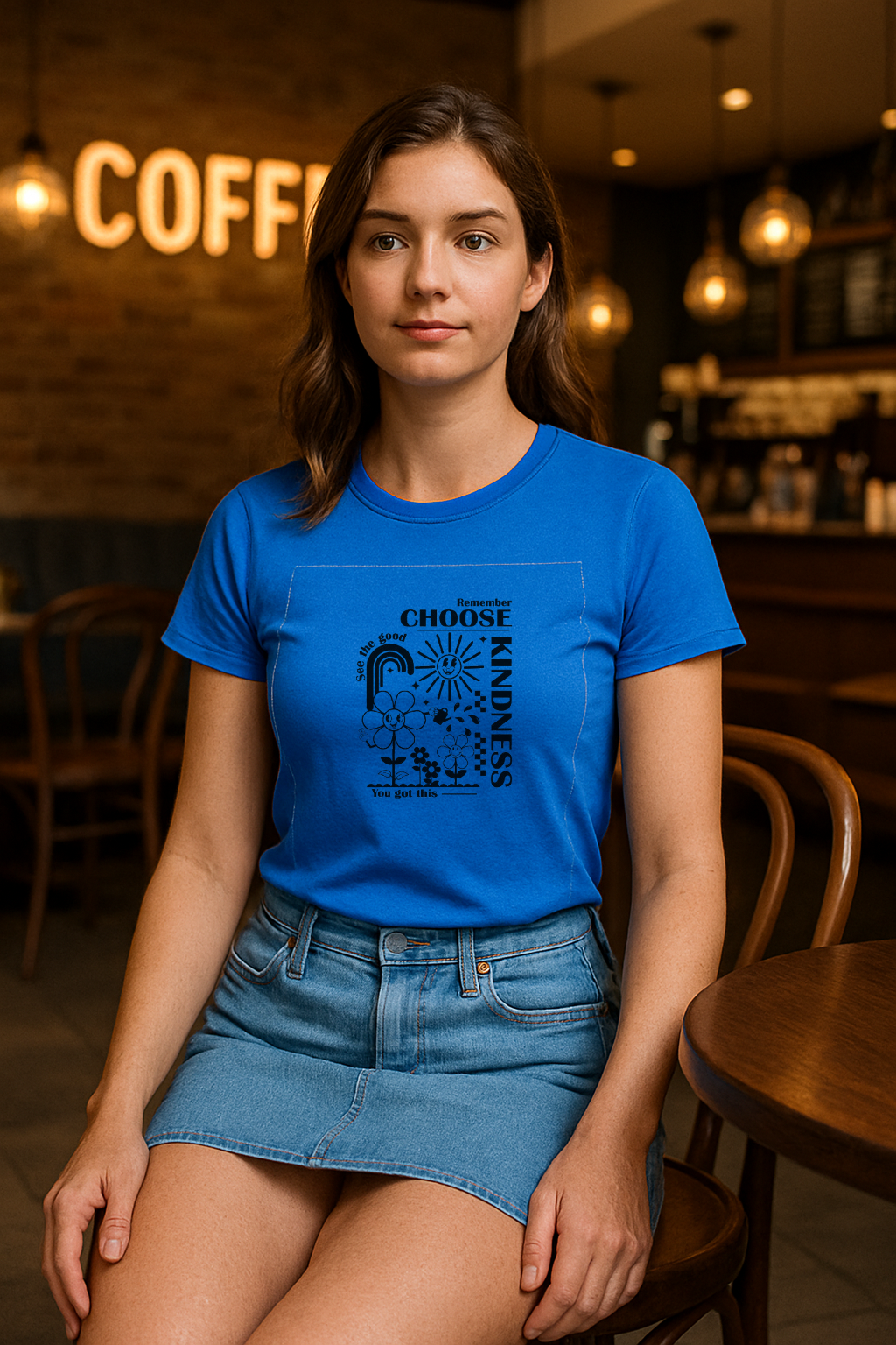 “Choose Kindness” Uplift Tee – A Garden of Good Vibes