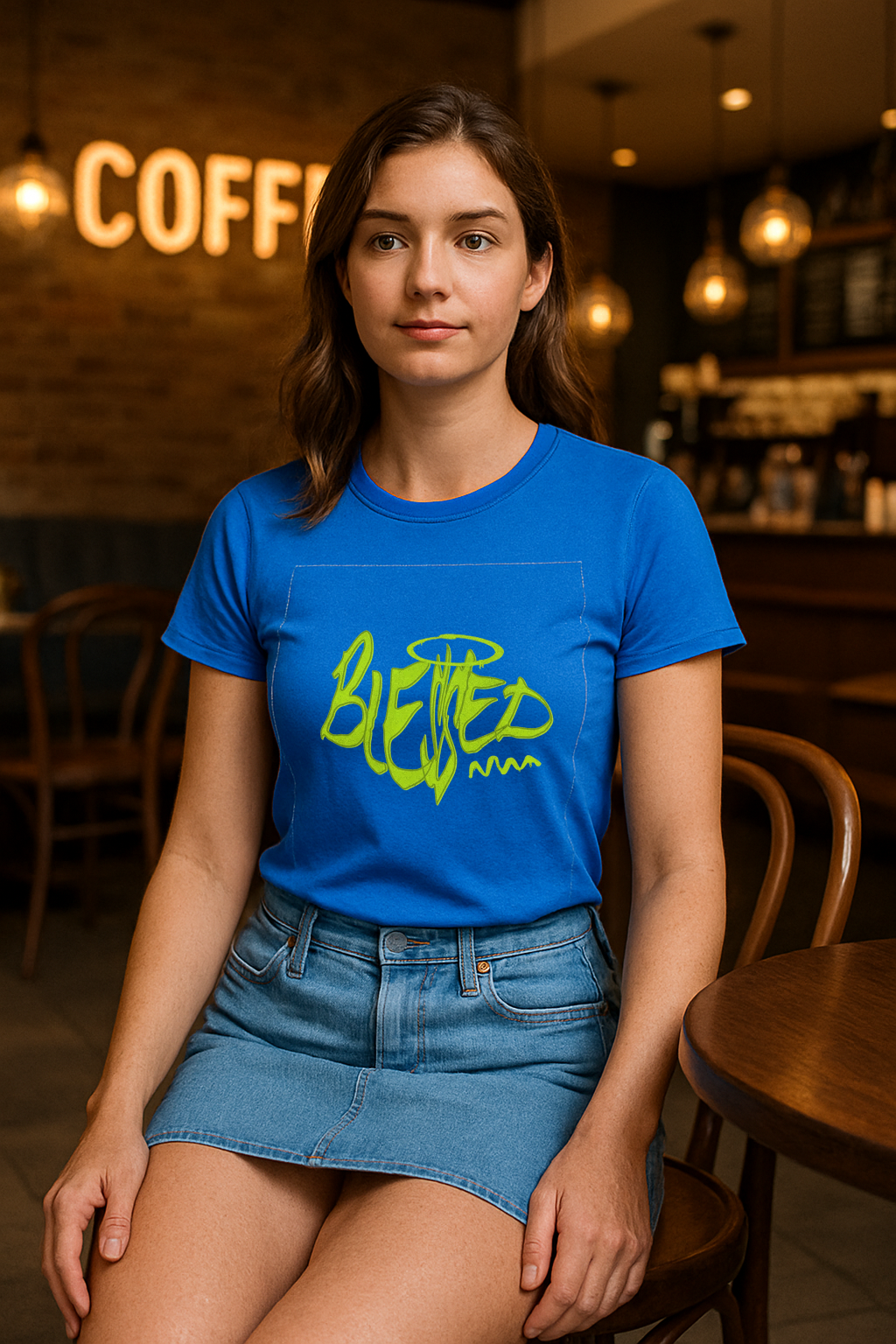 "Blessed Graffiti Tee – Halo Drip Edition"