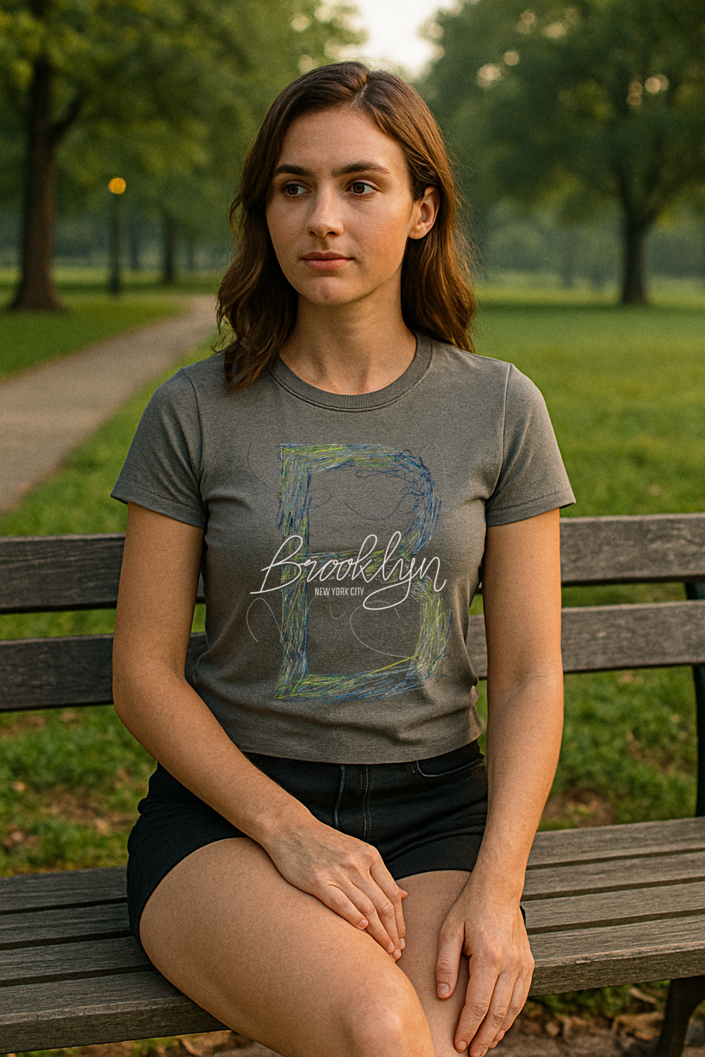 Brooklyn Scribble B – Urban Street Art Tee