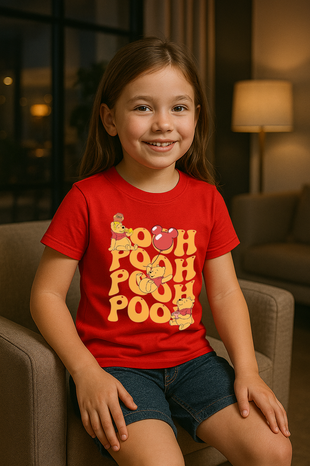 Pooh-tastic Smiles Tee – Adorable Style for Little Dreamers (Ages 0–13)