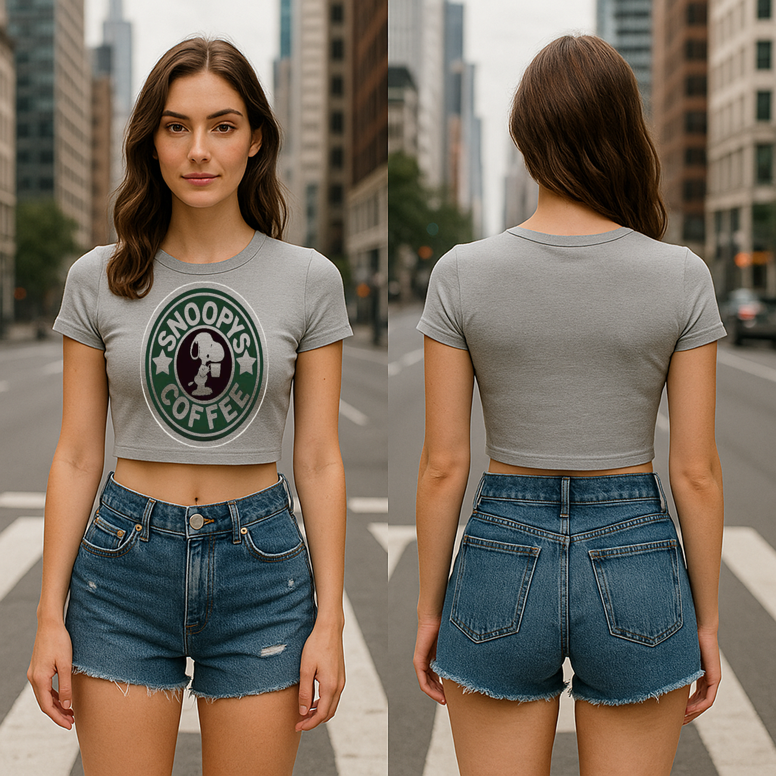 “Snoopy’s Brew – Coffee Club Crop Tee”