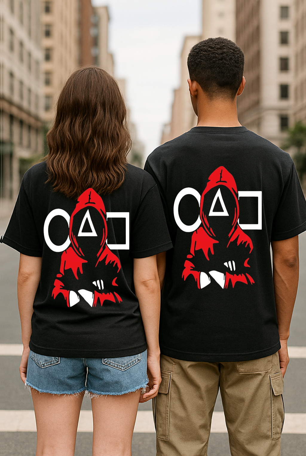 🔺 “TRUST NO ONE” Dual-Sided Graphic Tee