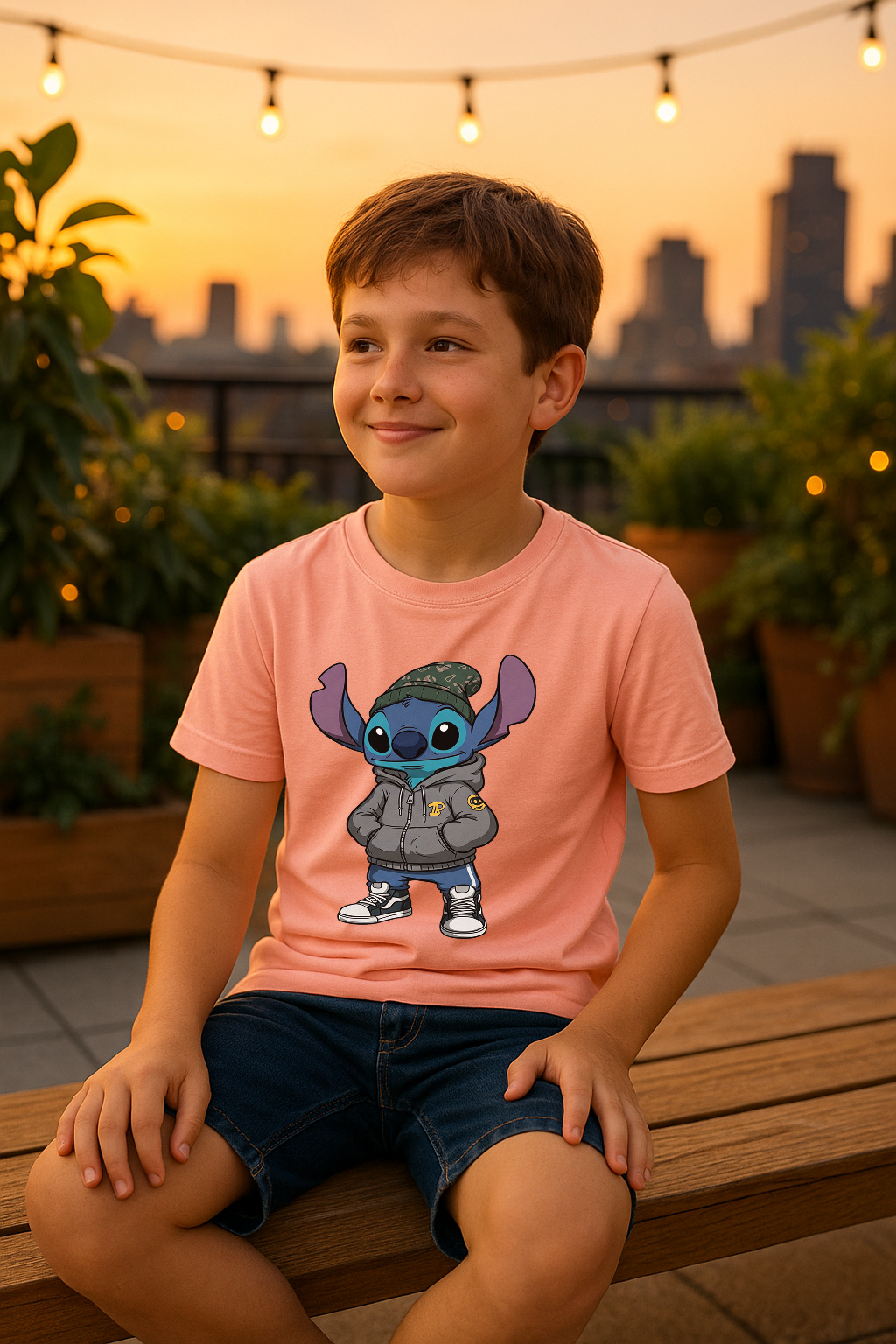 🧢 "Cool Stitch" Boys' Street Style T-Shirt