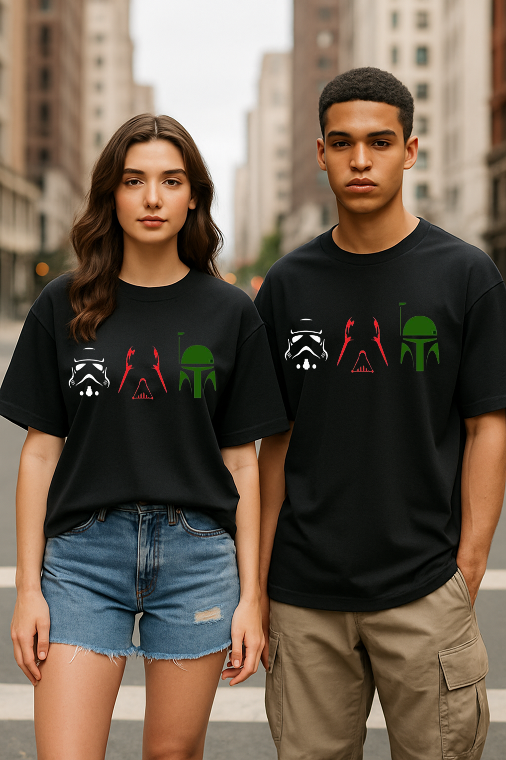 Star Wars Oversized Unisex T-Shirt – Galactic Icons Design (Front & Back Print)