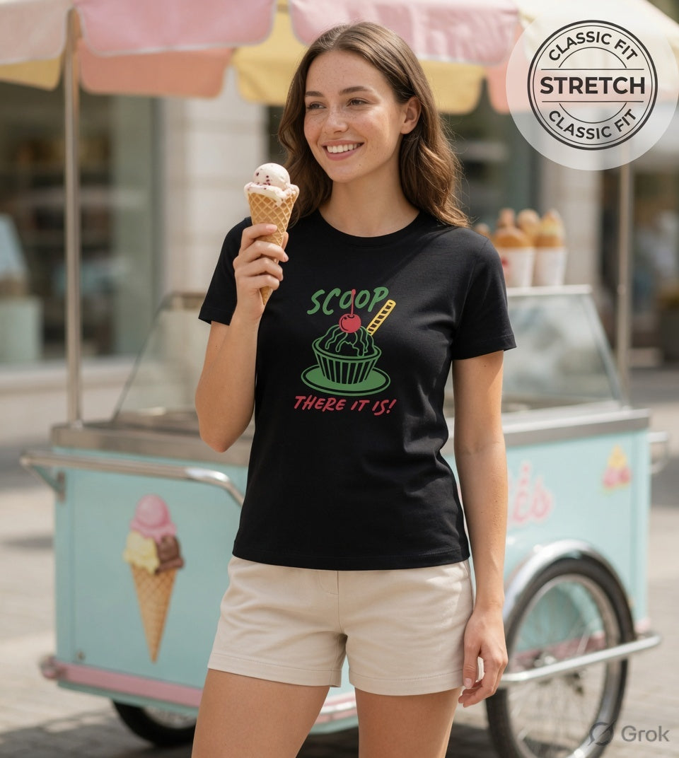 Scoop There It Is! Retro Stretch Tee 🍒