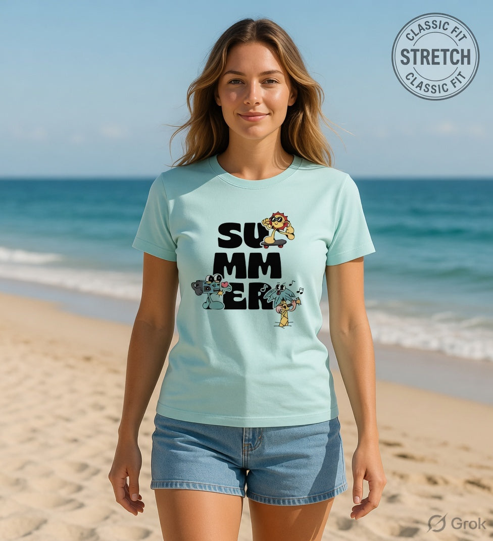 Retro Summer Stretch Tee 🌴