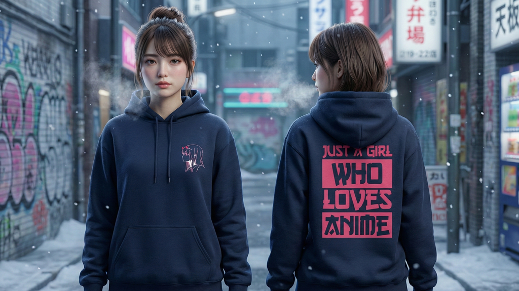 Zero Two–Inspired Pink Outline Anime Girl