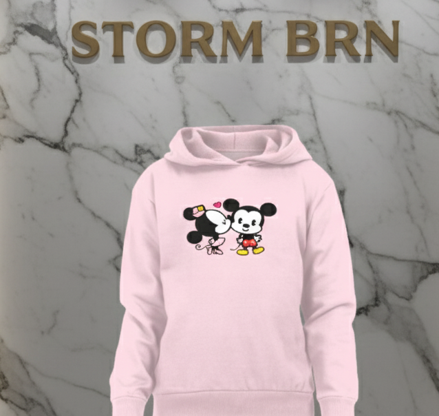 BFF Goals: Minnie & Mickey Kiss Hoodie for Your Mini Queen