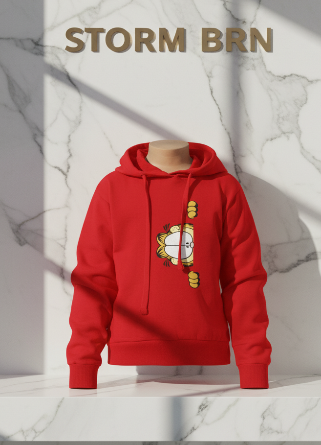 Garfield Peeking Kids Hoodie