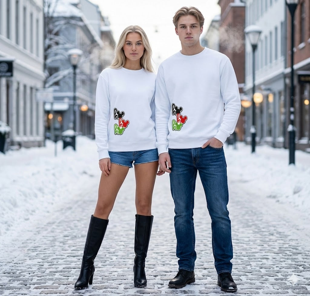 HO HO HO Drip – The Festive Mickey-Vibe Sweatshirt